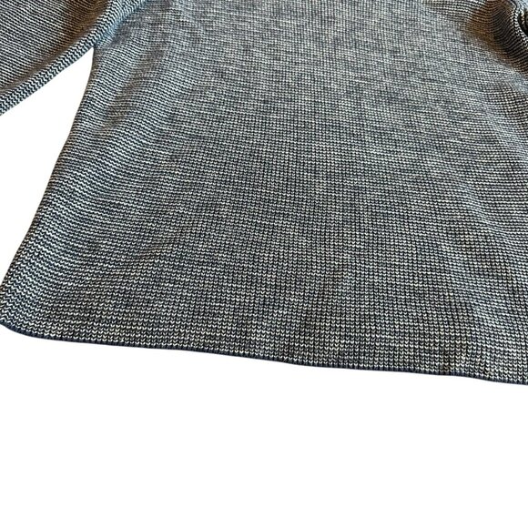 COS Navy White Pullover Sweater 100% Cotton Crew Neck Stretch Size Small Women's - Picture 4 of 11